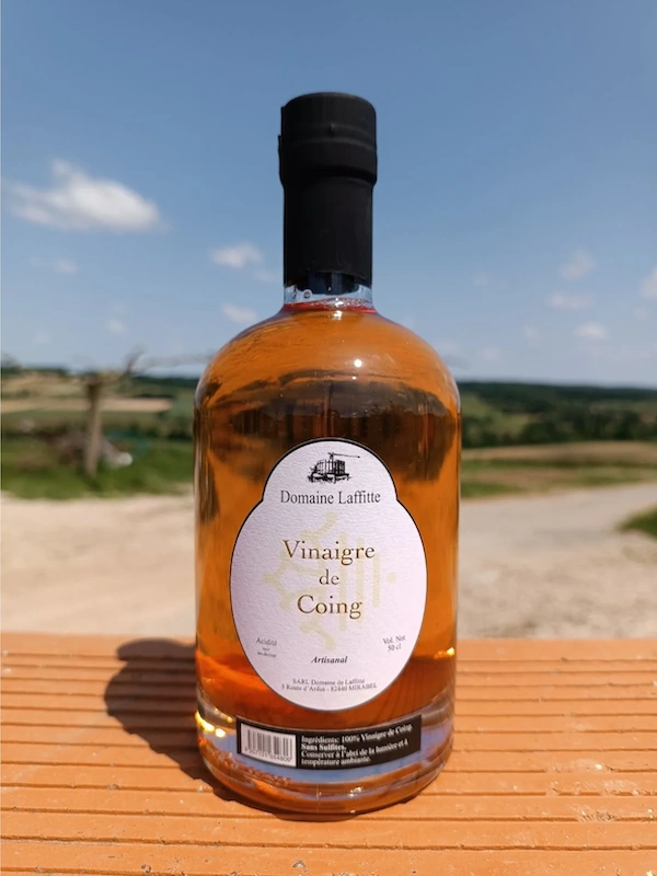 vinaigre de coing du Domaine LAFFITTE à Mirabel pour une salade d'endives